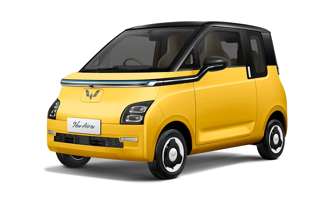 Wuling New Air EV Pro warna kuning, ilustrasi simulasi DP dan cicilan