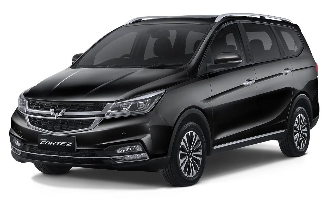 Wuling Cortez warna gelap tampak samping