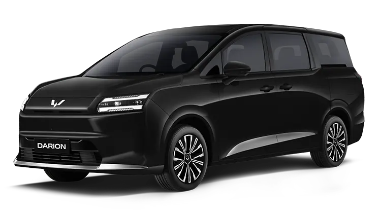 Wuling Darion EV warna Starry Black tampak depan