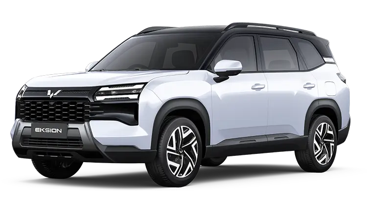 Wuling Eksion PHEV warna Frosty White dengan panoramic sunroof