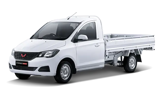 Wuling Formo Max putih, pikap niaga bak terbuka