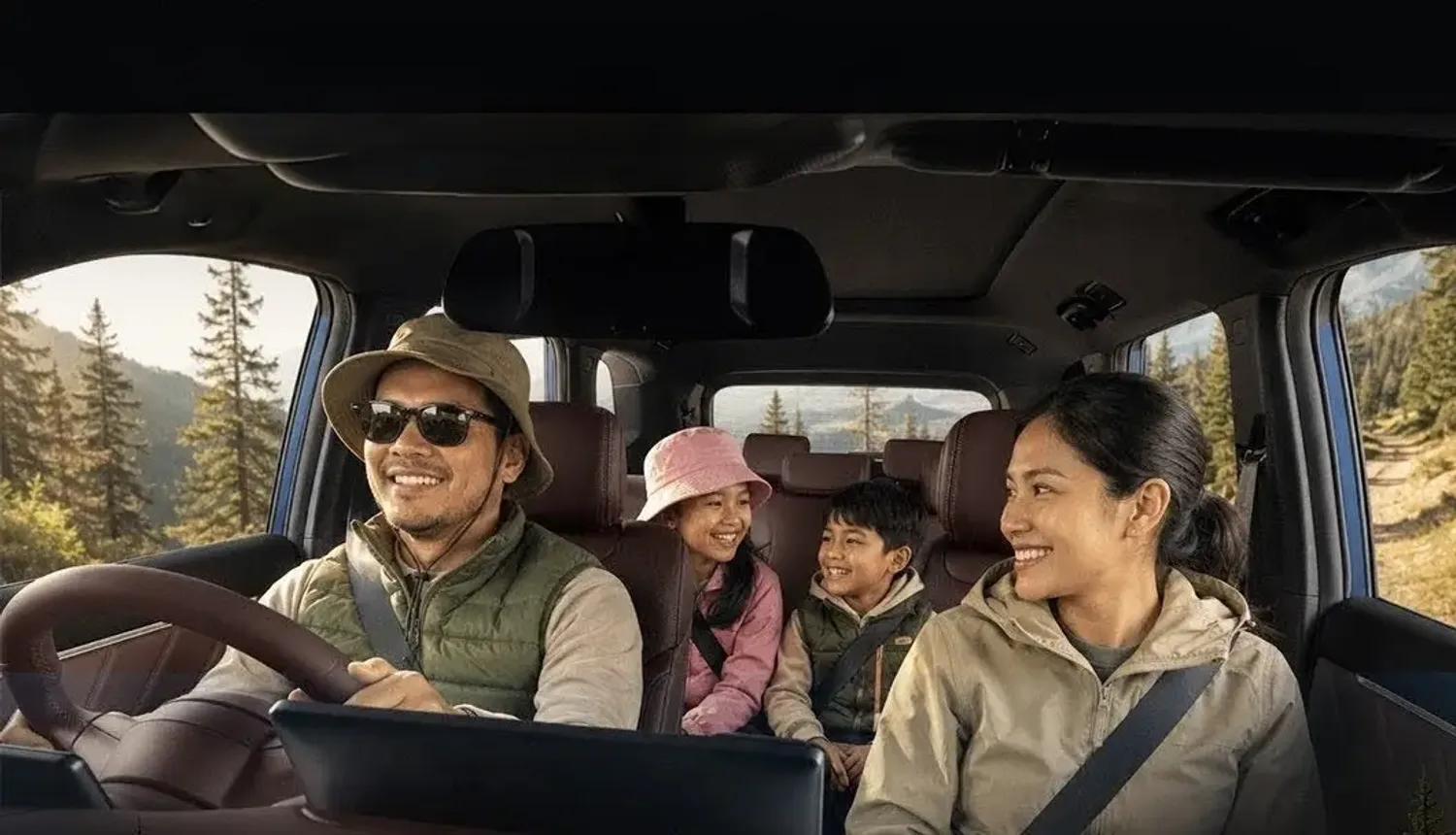 Kabin Wuling Eksion saat perjalanan jauh bersama keluarga