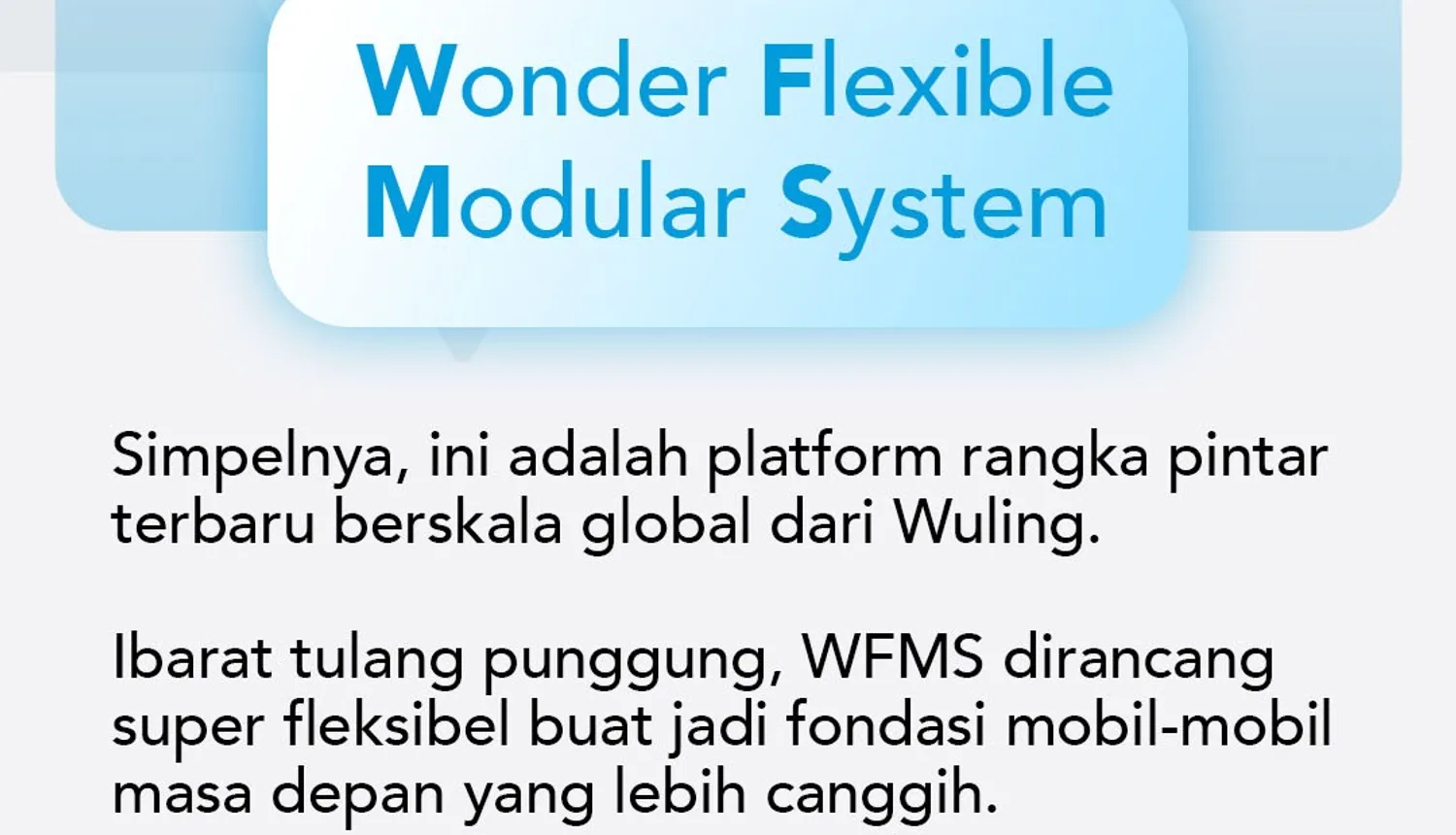 Wonder Flexible Modular System (WFMS), platform global Wuling